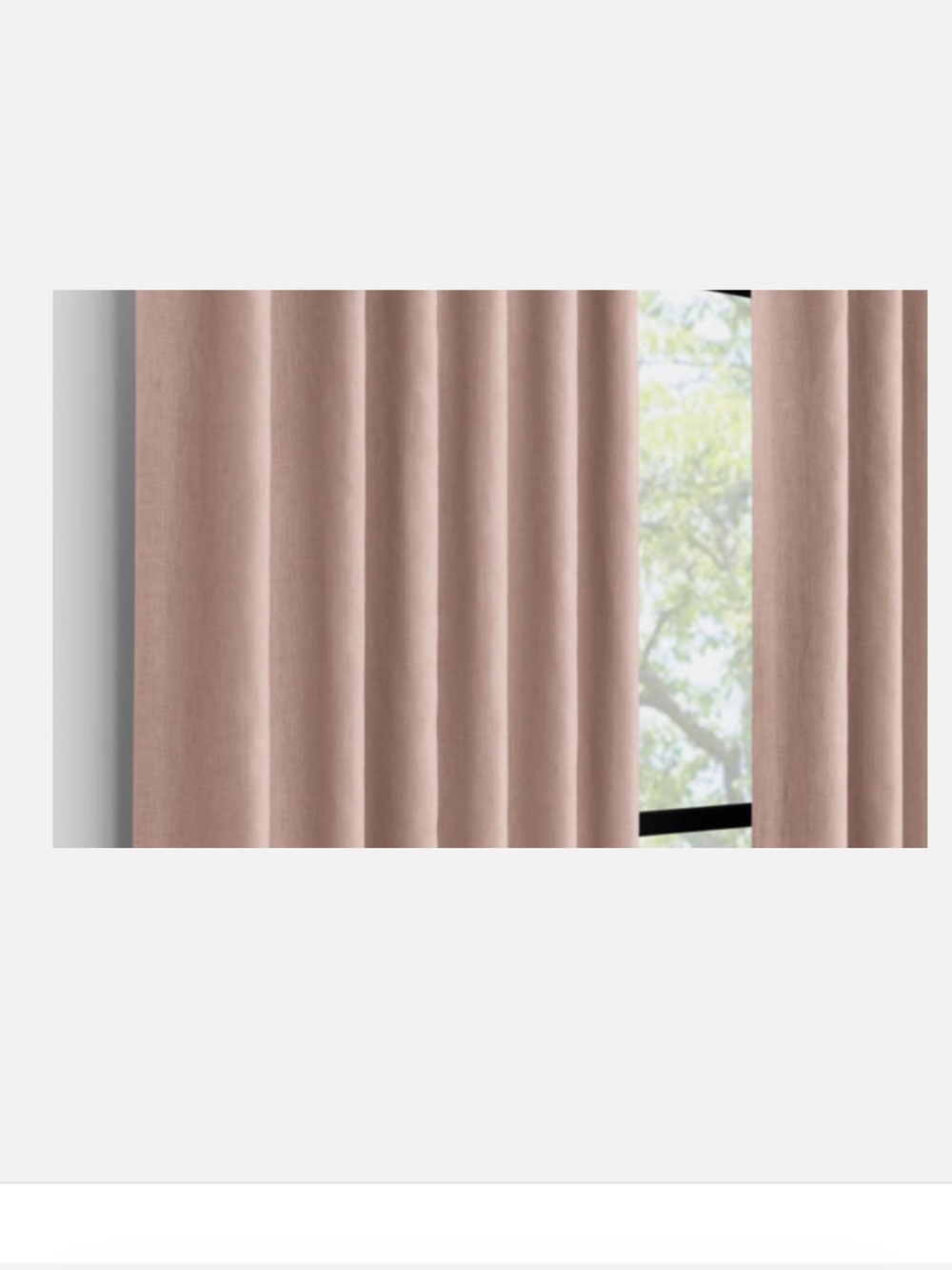 Fieldcrest Luxury Alden Linen DUSTY ROSE Light Filtering 50x84 Panel - Picture 5 of 7